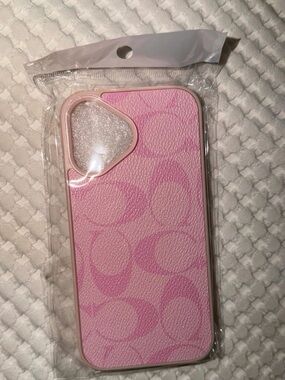 Pink Signature "C" Pattern Phone Case - Light Pink